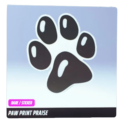 Paw Print Praise Sticker The Finals