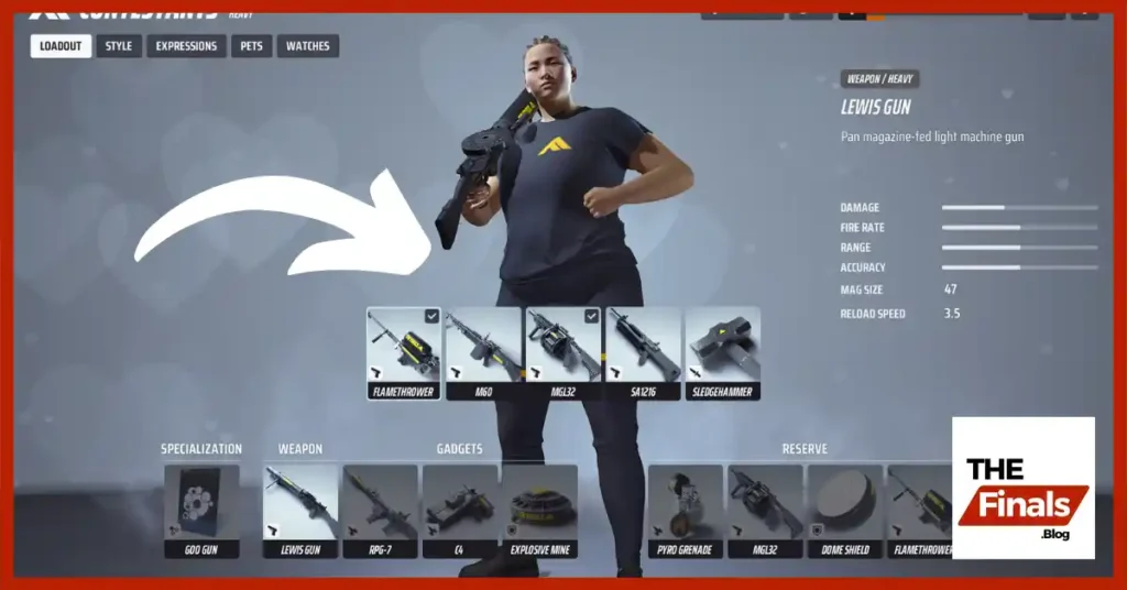 Select Gun from reserve Loadout